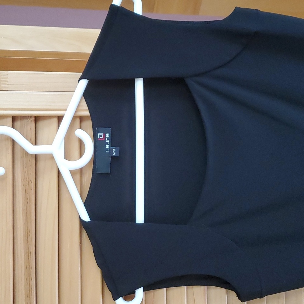 Black sleeveless silky top